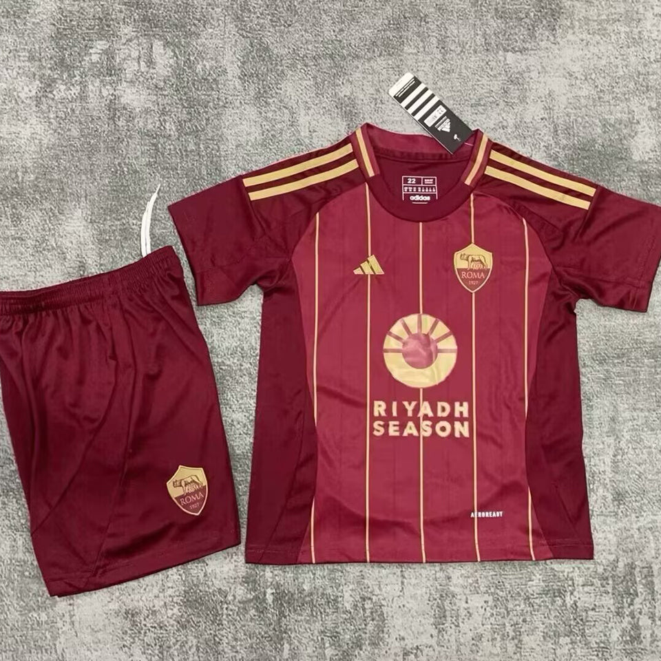2024/25 Roma Home Short Sleeve Jersey for Kids