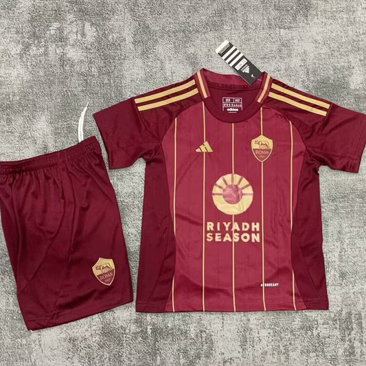 2024/25 Roma Home Short Sleeve Jersey for Kids