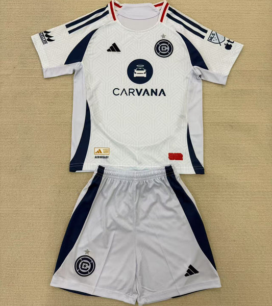 2025/26 Chicago Fire Away Short Sleeve Kids Jersey