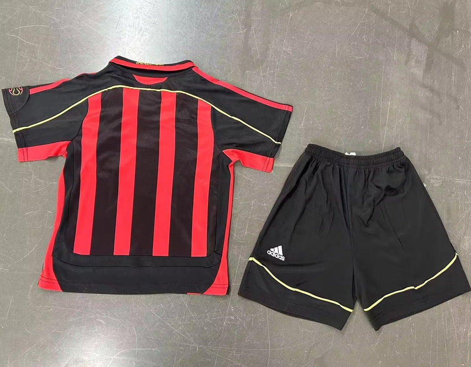 2006/07 AC Milan Home Short Sleeve Retro Kids Jersey
