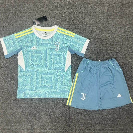 2025/26 Juventus Away Short Sleeve Kids Jersey