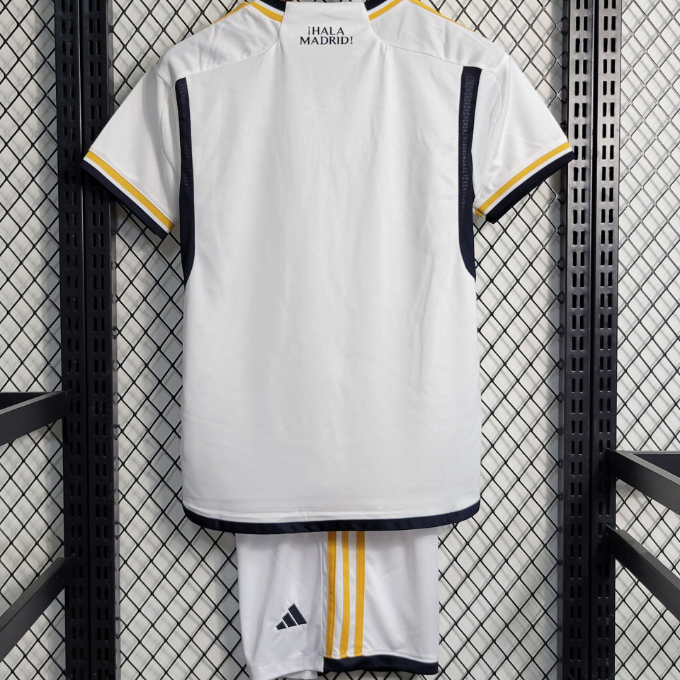 2023/24 Real Madrid Home Short Sleeve Jersey for Kids