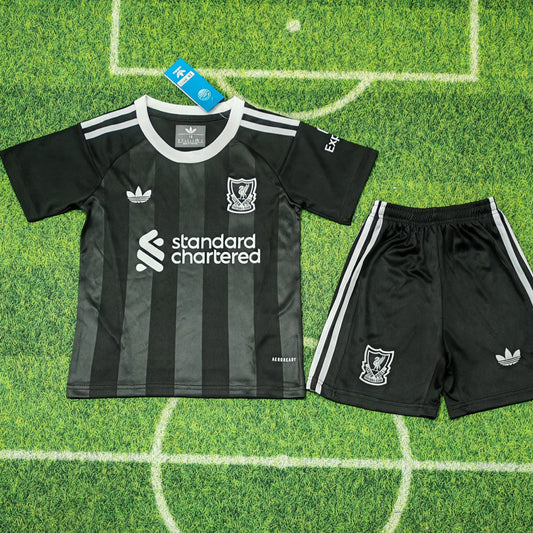 2025/26 Liverpool Goalkeeper Short Sleeve Jersey for Kids